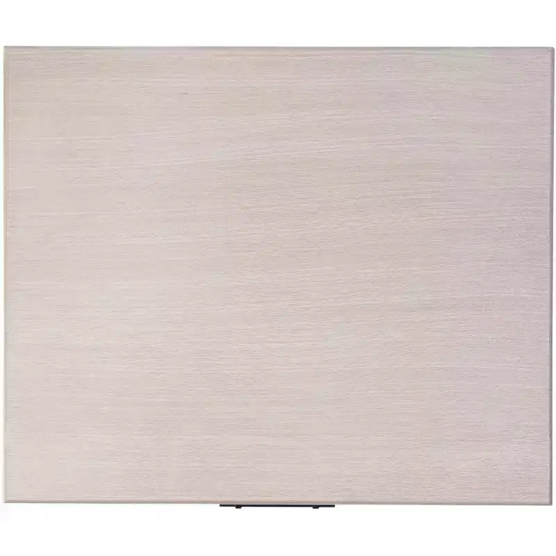 1-Drawer Accent Side Table with Herringbone Detail & Open Shelf, Distressed White