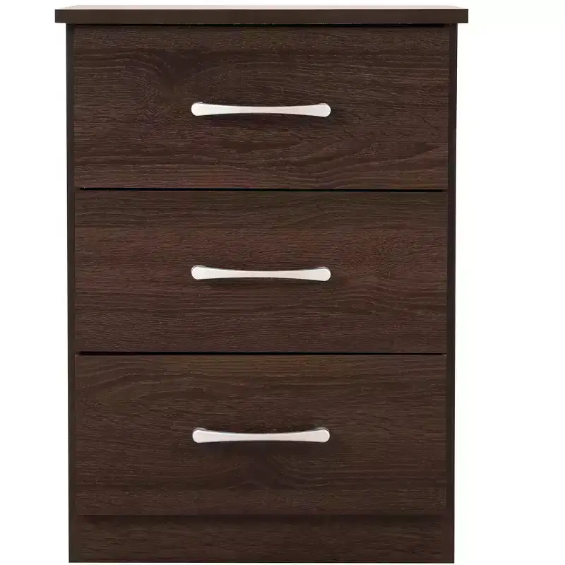 Passion Furniture Boston 3-Drawer Nightstand (24 in. H x 18 in. W x 16 in. D)