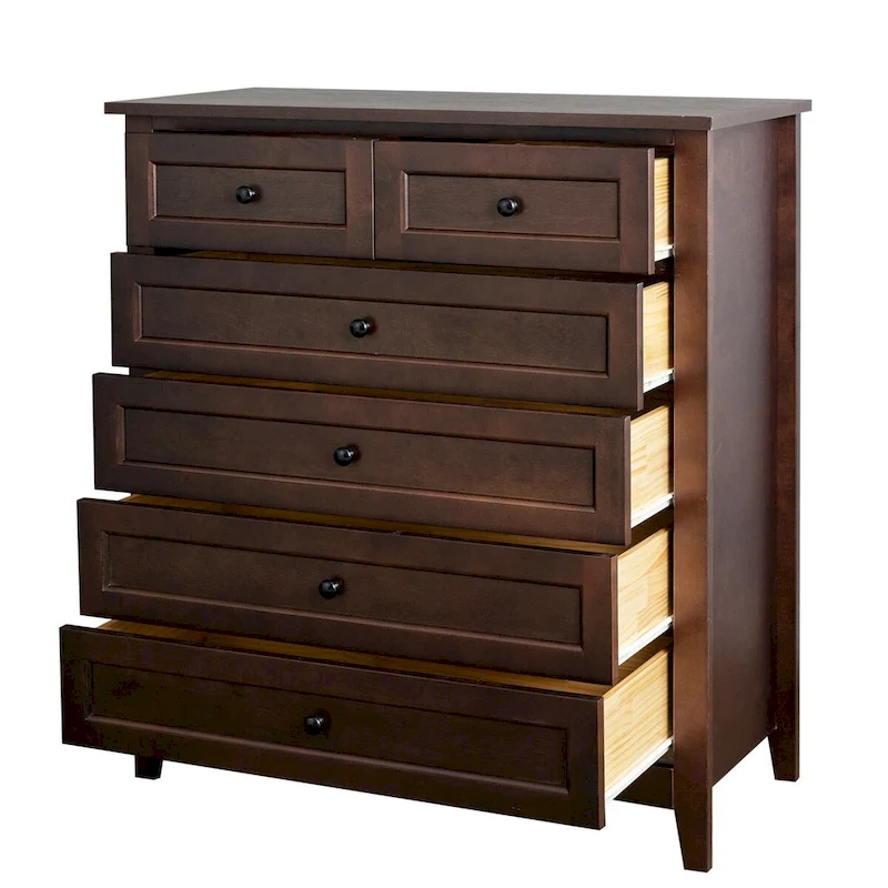 Wood spray-painted drawer dresser