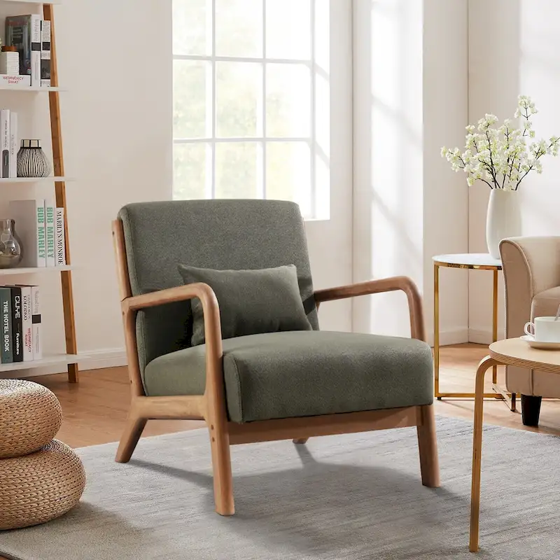 Ebello Modern Solid wood Accent Chair