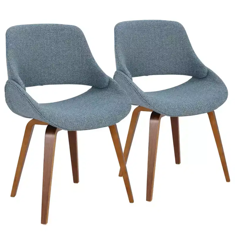 Set of 2 Fabrico Mid-Century Modern Dining/Accent Chair - Lumisource