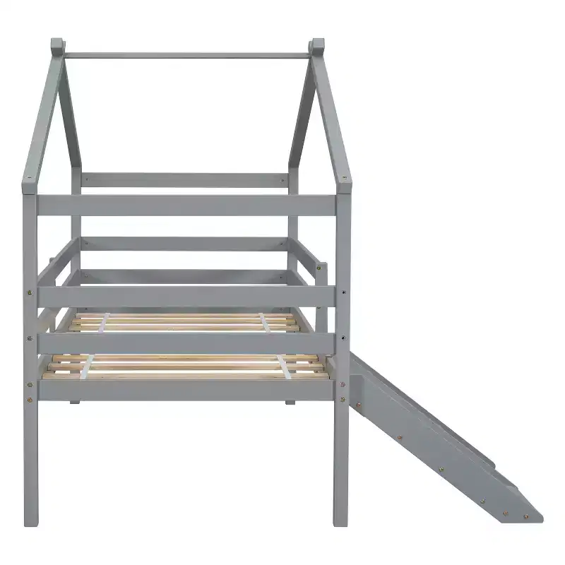 MAYEERTY King Bunk Bed Safety Rail Soft-Close Drawers Kid-Friendly
