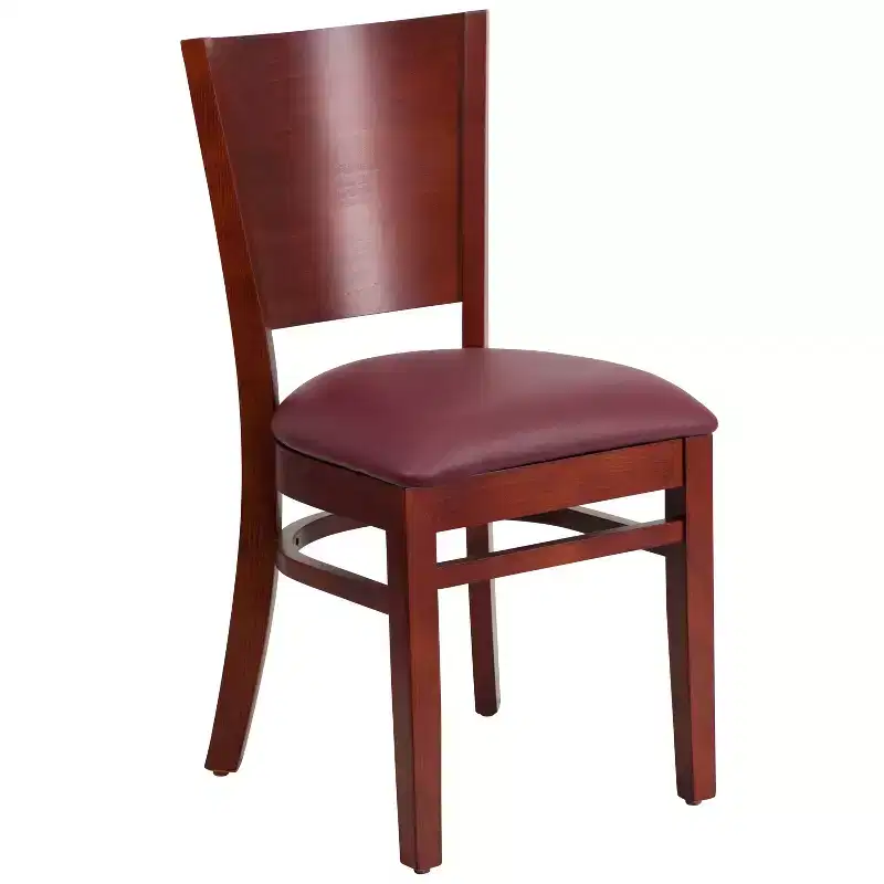 Emma and Oliver Solid Back Wooden Restaurant Dining Chair