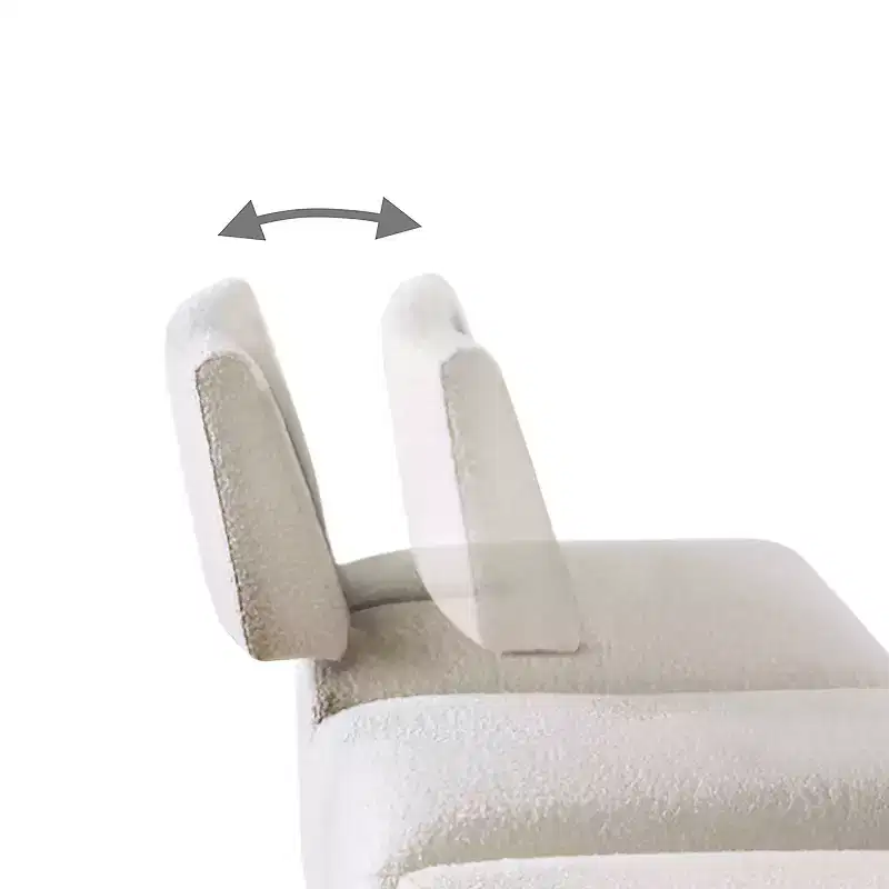 HOMES: Inside + Out Povoa Modern Modular Armless Chair Chenille with Extendable Backrest Pink