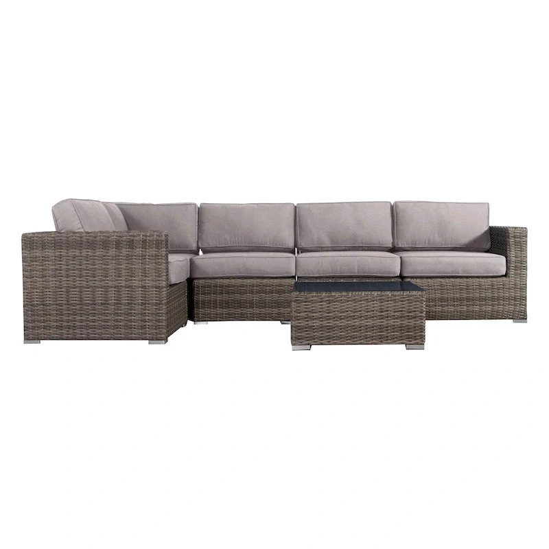 Wicker/Rattan 4 - Person Seating Group with Sunbrella Cushions