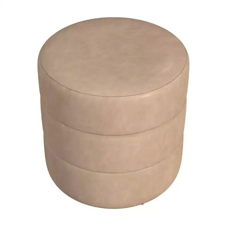Round Upholstered Ottoman