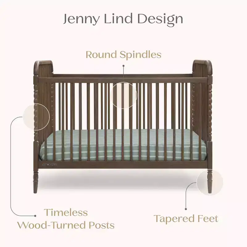 4-in-1 Convertible Crib – Solid Pine, GREENGUARD Gold