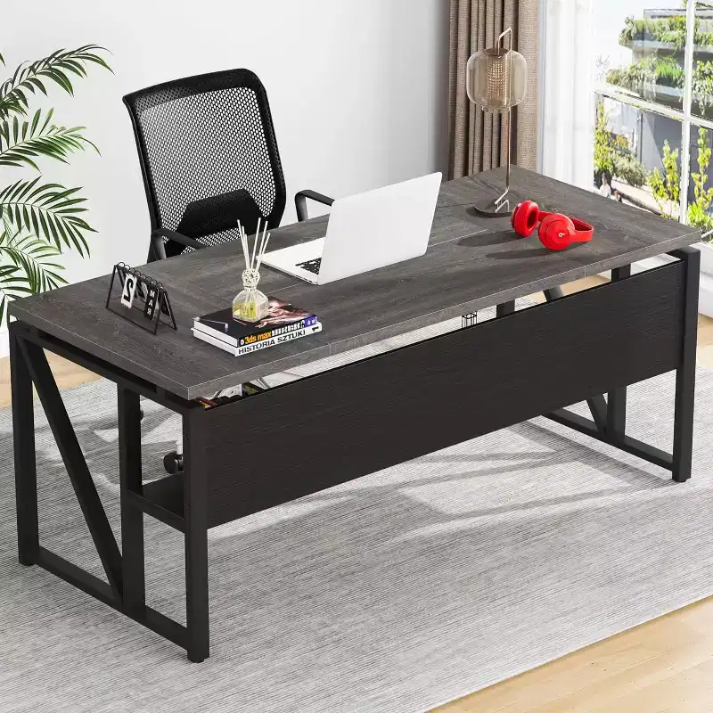 Lantine 63 L Shaped Executive Desk with Drawer Cabinet