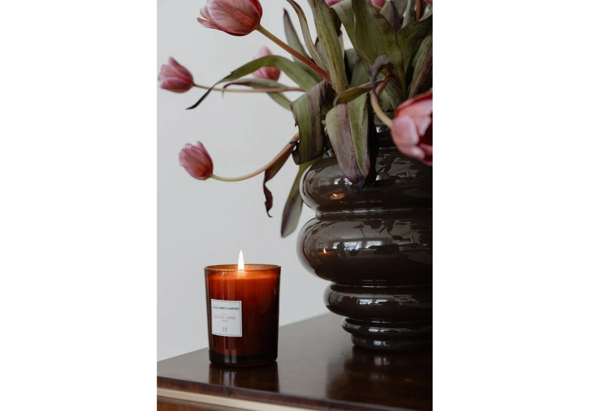 Luxe Coconut & Sunflower Wax Scented Candle with Cardamom Musk Rose Fragrance for Bedroom & Living Room