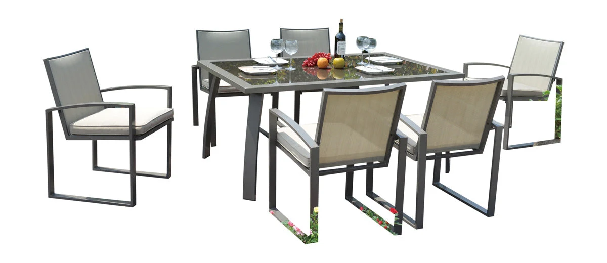 Outdoor Aluminum Cushioned Armchair