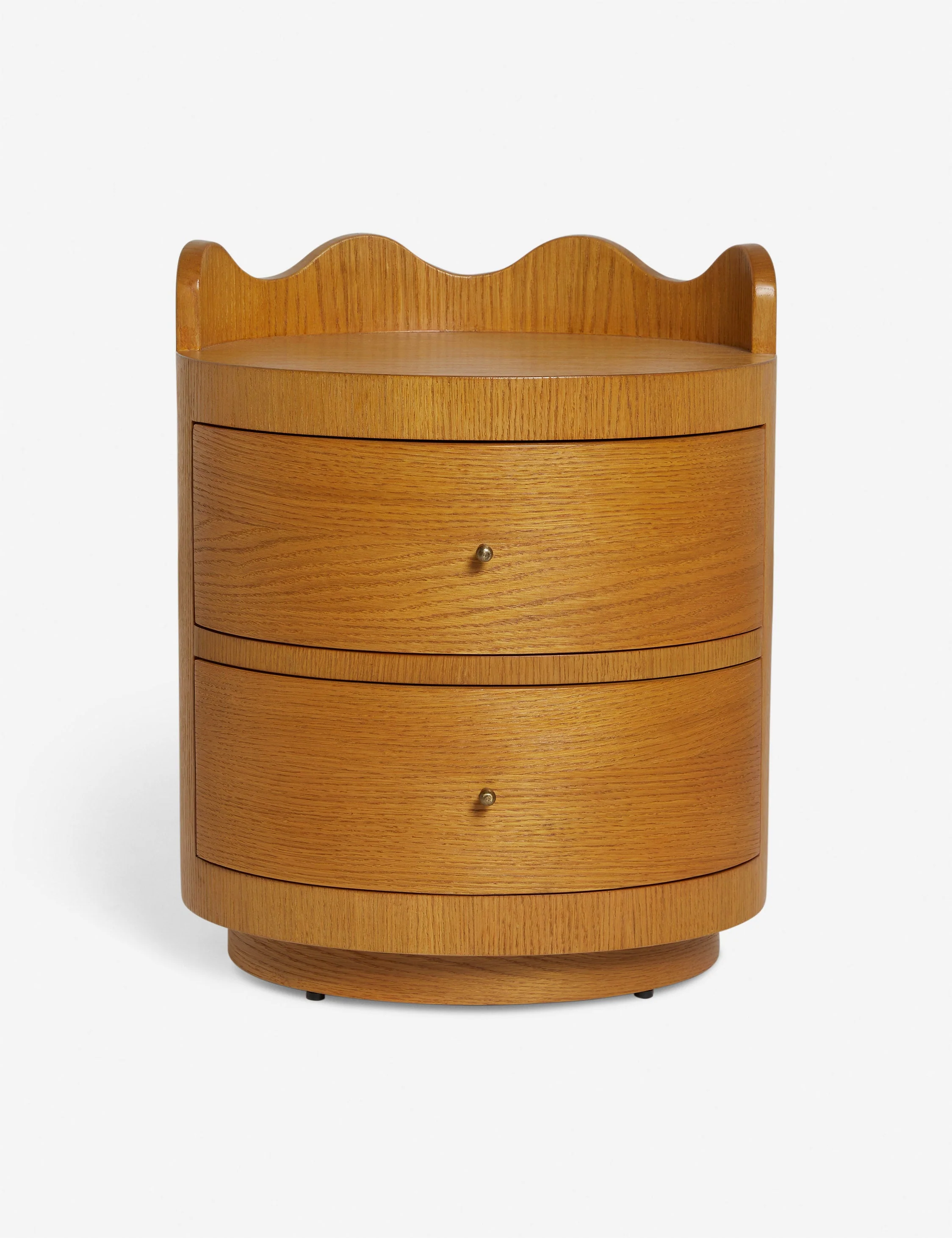 Nightstand Drawer Bring an iconic look bedside with the nightstand. Wavy lines give this nightstand a distinctive profile to match its