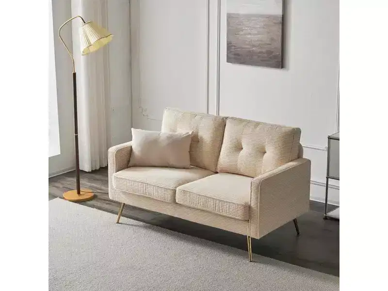 Karl Home |53.5 inch Square Arms Loveseat Sofa