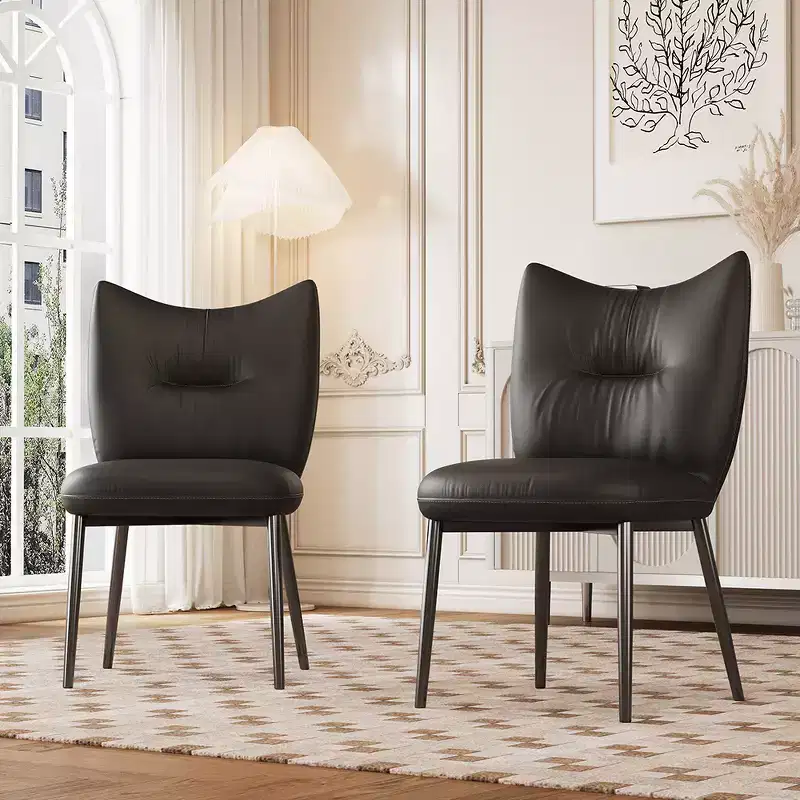 19.29 in. Modern Microfiber Leather Dining Chair