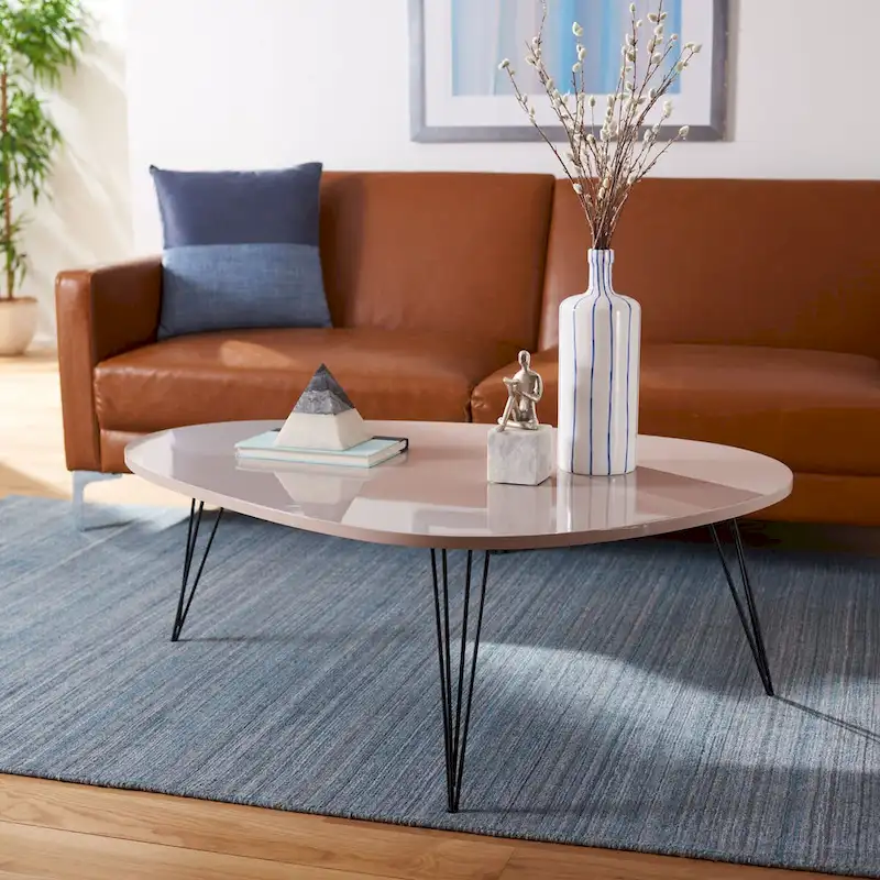 SAFAVIEH Louann Oak Finish/ Black Coffee Table - 44 x 31.5 x 15.6 - 44Wx32Dx16H