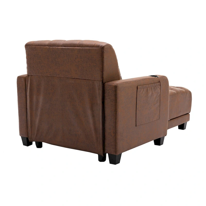 Clihome Tufted Reclining Chaise Lounge