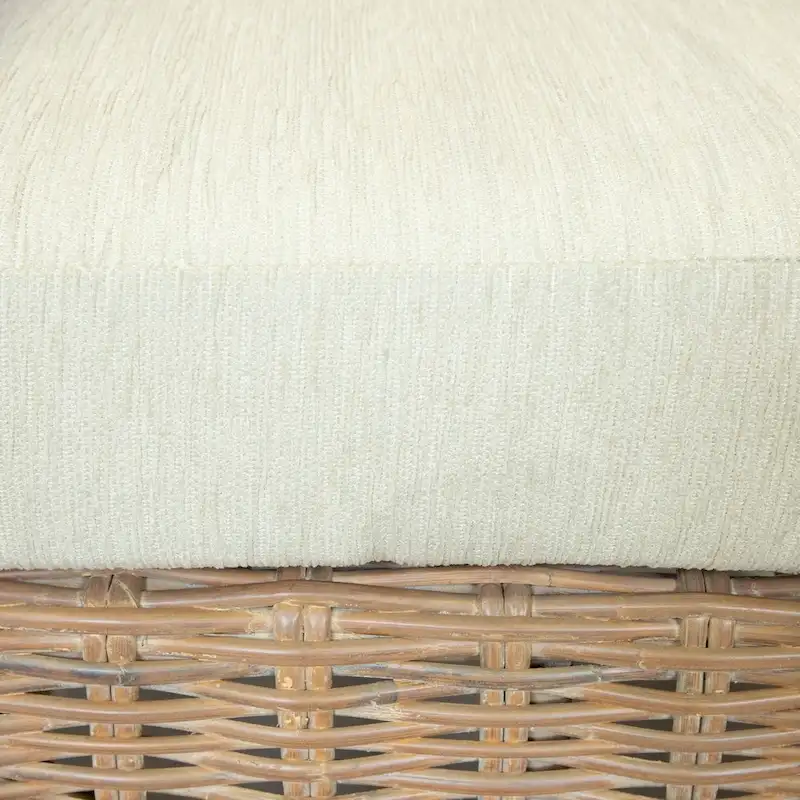 Furniture of America Lali Rustic Kubu Rattan Wicker Armchair