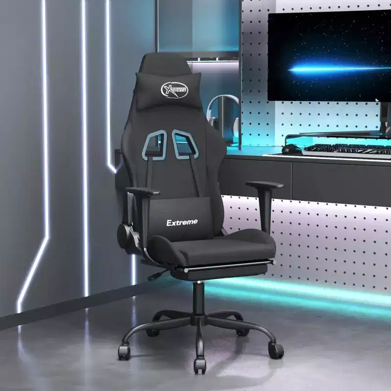 vidaXL Gaming Chair Black and Cream