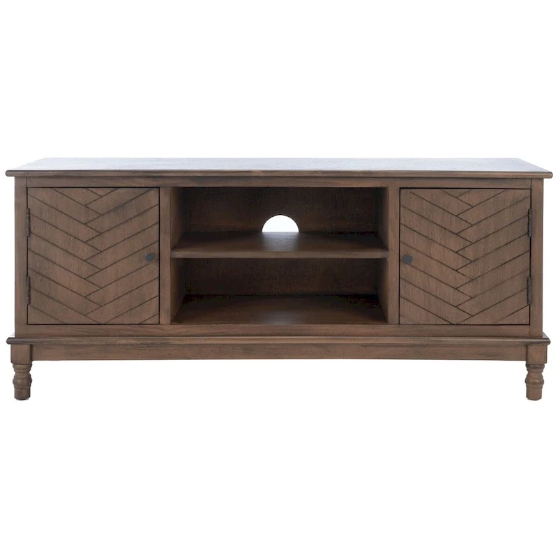SAFAVIEH Echo 2-Door 2-Shelf Storage TV Media Stand - 47.3 W x 15.8 L x 20 H - 47Wx16Dx20H