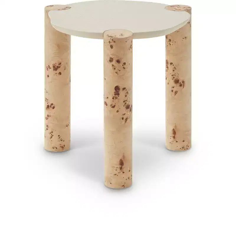 Meridian Furniture,Thor Natural Burl Wood End Table