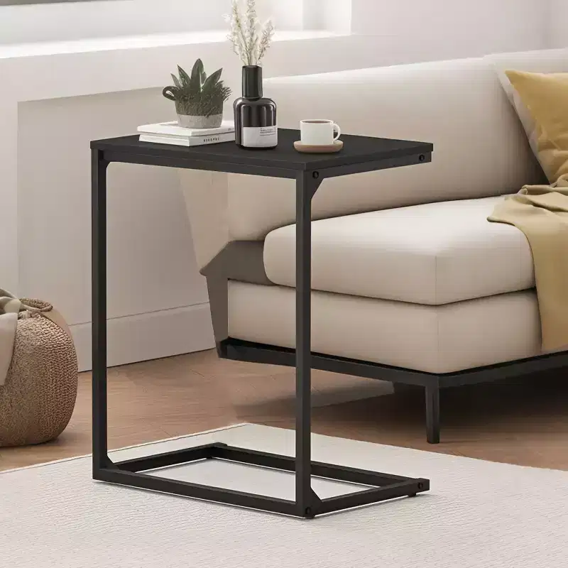 End Table Small Side Table Bed Side Table Side Table For Couch Mesitas Para Sala C Shape End Table