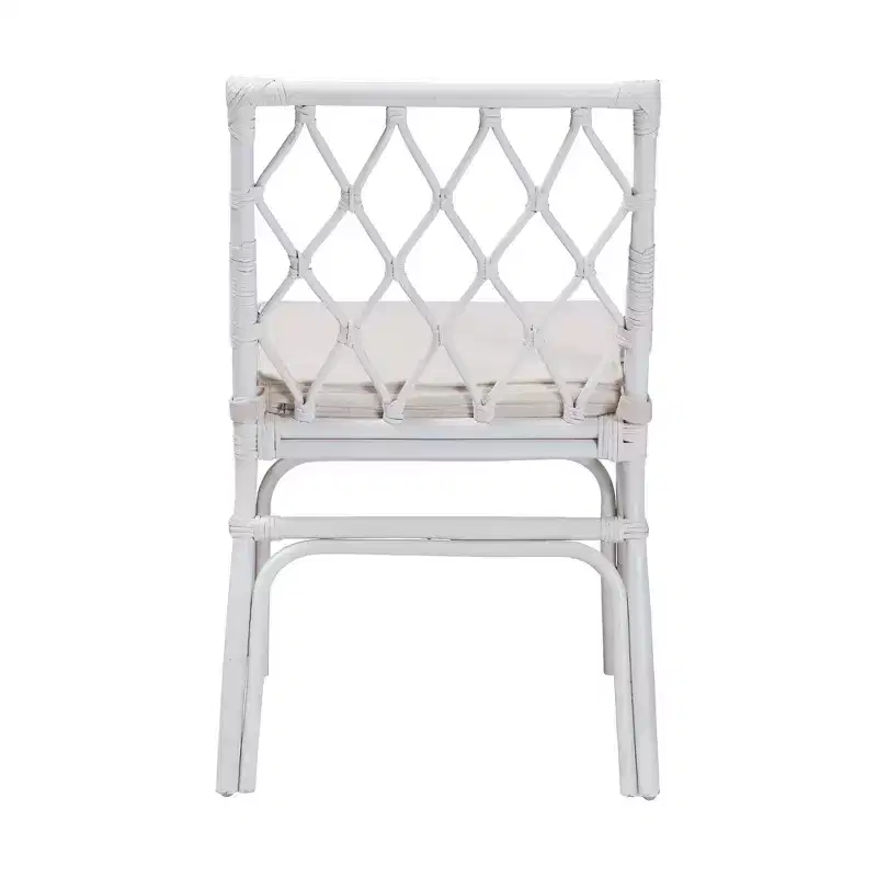 bali & pari Carwyn Rattan Dining Chair White