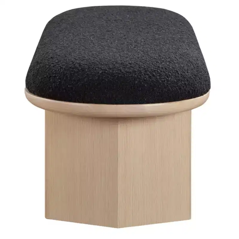 Meridian Furniture,Wilshire Boucle Fabric Bench