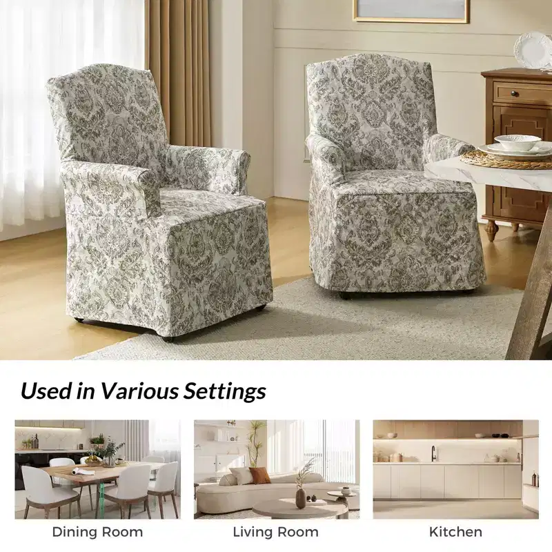 Arnold dining chair Set of 4 roll arms|ARTFUL LIVING DESIGN