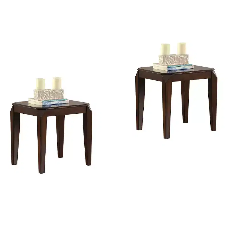 Walnut Square End Table with Tapered Legs