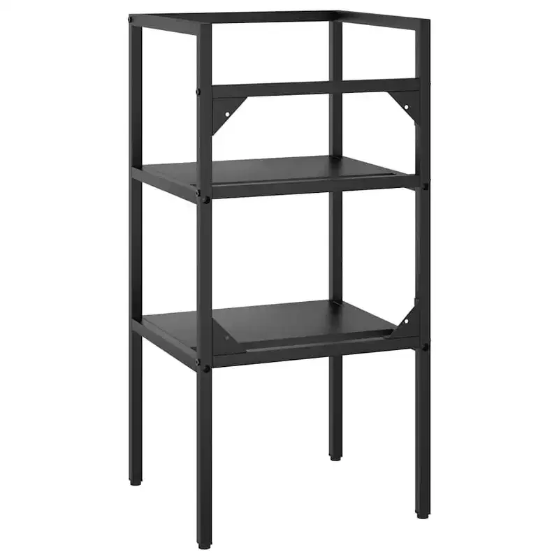 vidaXL Bathroom Washbasin Frame Black Iron Medium