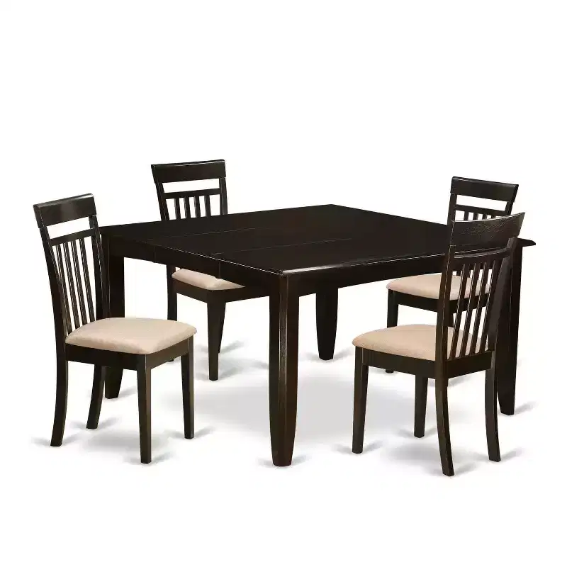 5-Piece Mid Century Dining Set - Dinette Table & 4 Chairs - Modern Kitchen Table Set