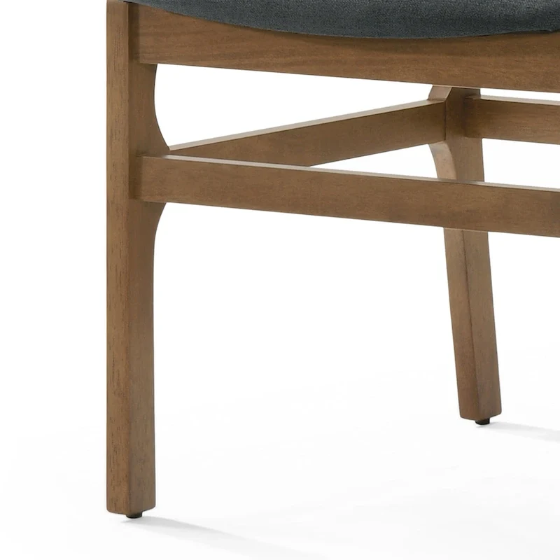 Contemporary Upholstered Dining Chair with Rubberwood Frame, Set of 2