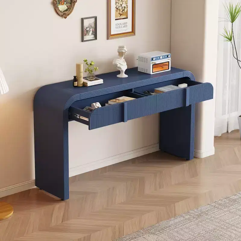 TUYOHW 55IN Minimalism Modern Console Table with 2 Storage Drawers, Entry Table Hallway Table for Living Room, Entryway