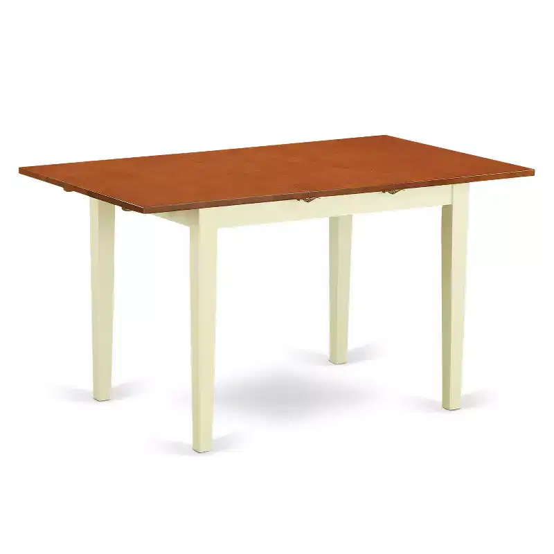 HomeStock Dinette Set for 4 Buttermilk Cherry Finish Rectangle Table & Chairs