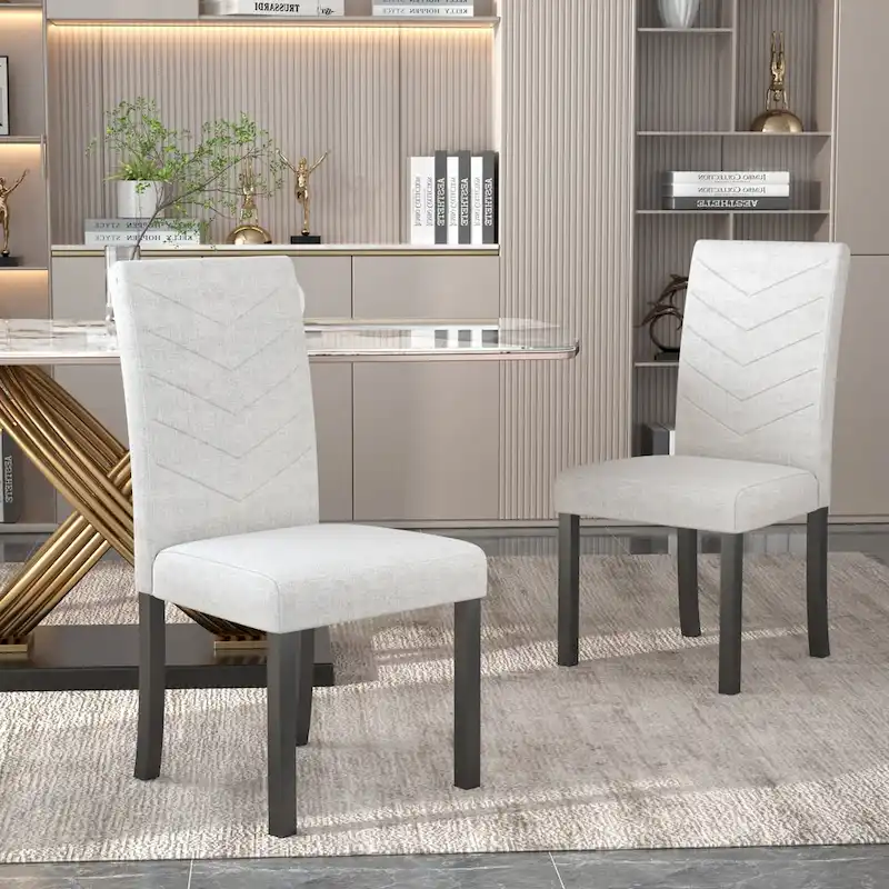 VECELO Upholstered Dining Chairs Set of 6 Parson Classic Upholstered Dining Chair,Modern 37 Parson Chairs