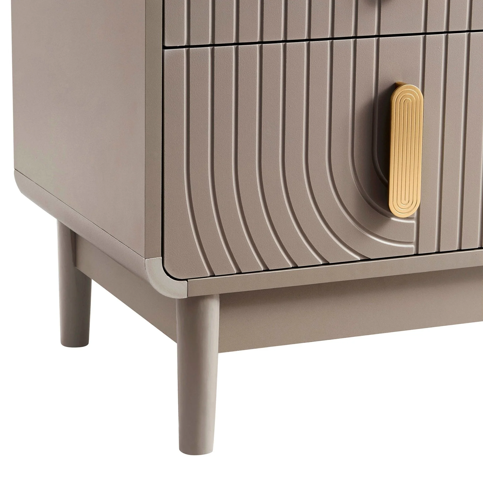 2 Drawer Bedside Table - Taupe