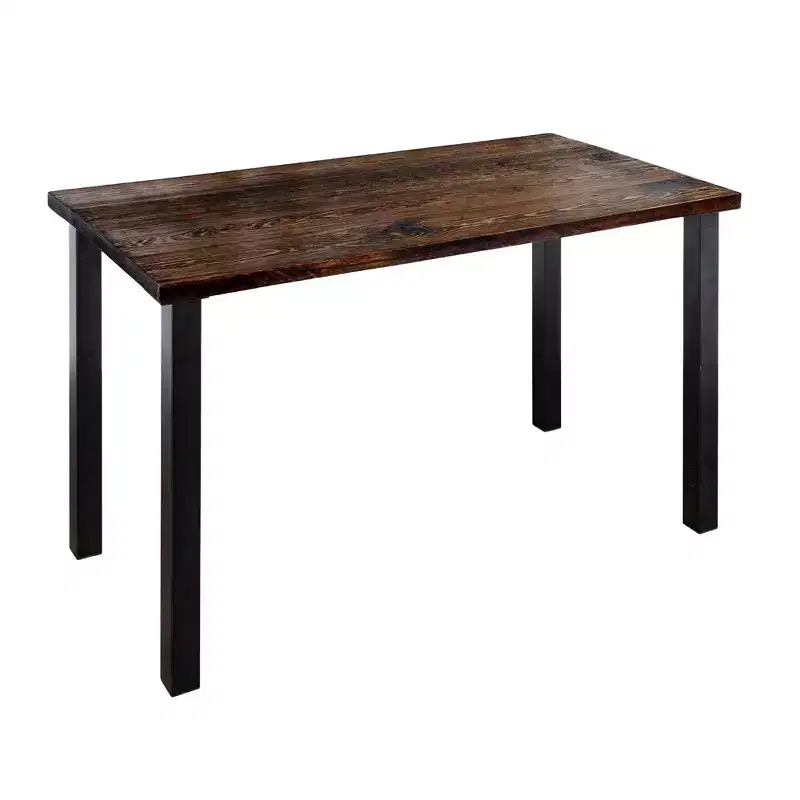 Black Solid Wood Desk with 28 in. High-Rise Legs