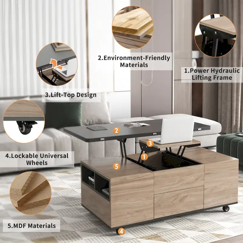 Modern Lift Top Coffee Table
