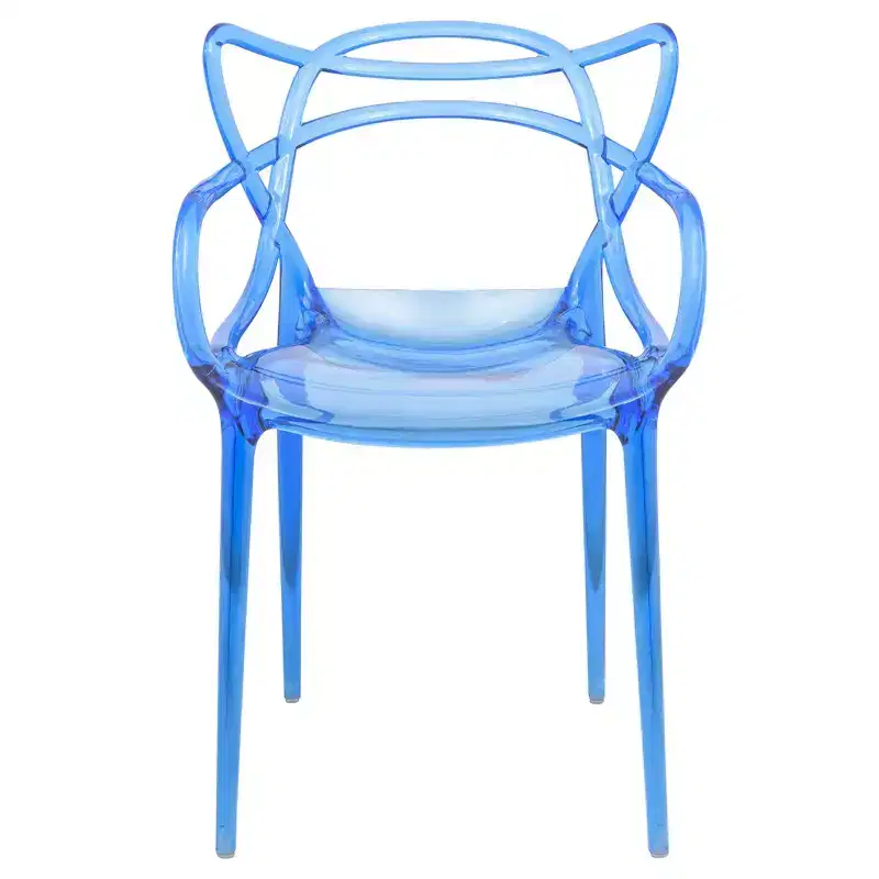 Modern Acrylic Dining Chair Set of 4 – Stackable, UV-Protected, Indoor & Outdoor