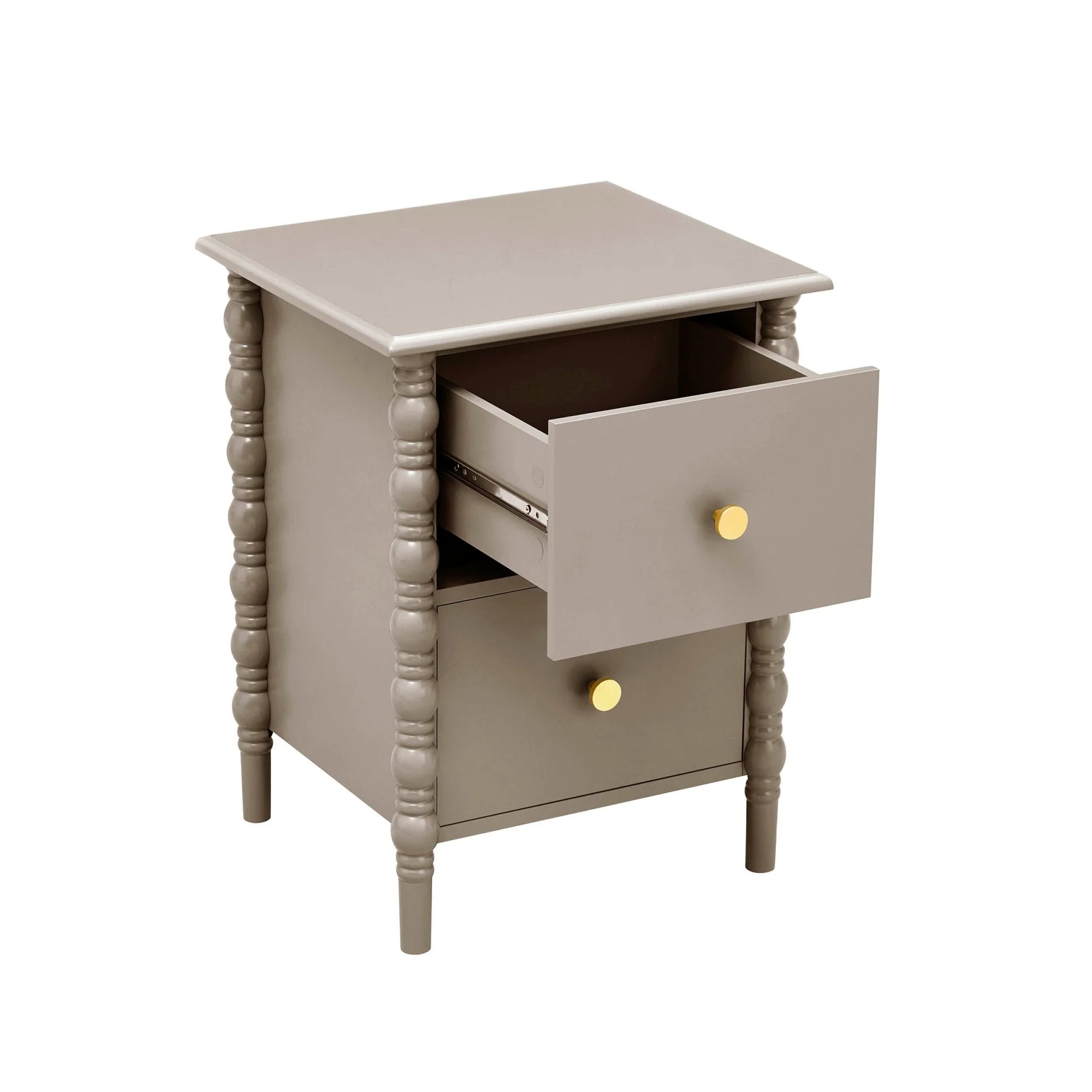 2 Drawer Bedside Table - Taupe