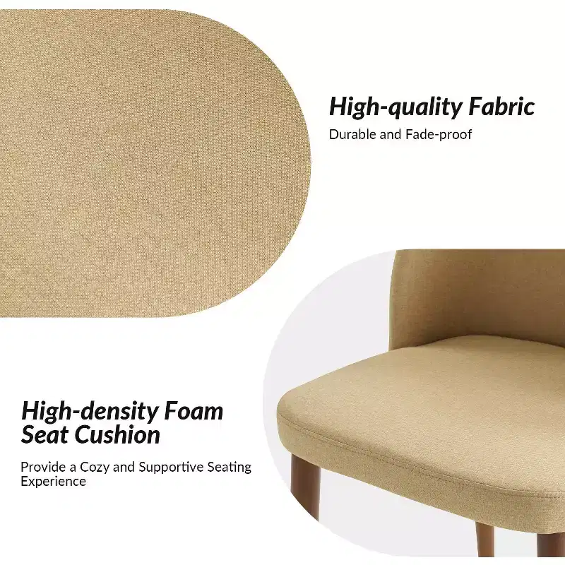 Elisa Mid-century Modern Upholstered Dining Chair Set of 2| ART OF LIVING DESIGNS