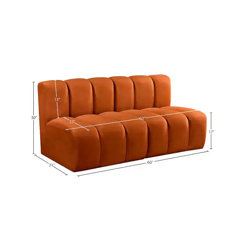Meridian Furniture,Arc Velvet Modular Sofa