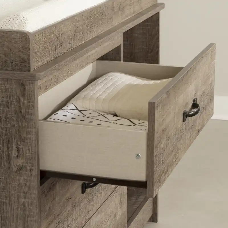 3-drawer Changing Table - Weathered Oak