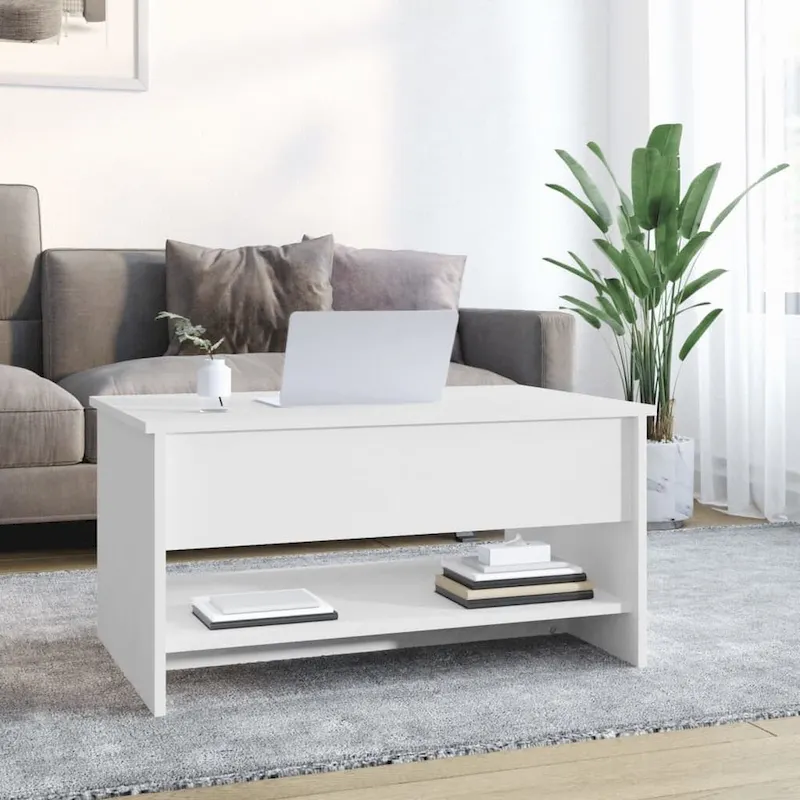 vidaXL Coffee Table Lift Top End Table Accent Side Sofa Table Engineered Wood - 31.5 x 19.7 x 16.7