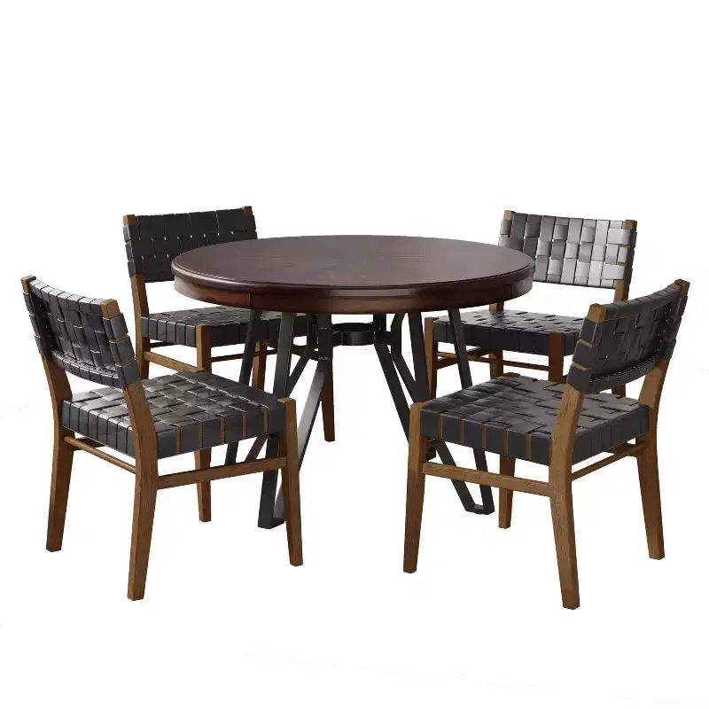 Christopher Knight Home Cassius 5 Piece Wood and Iron Dining Set