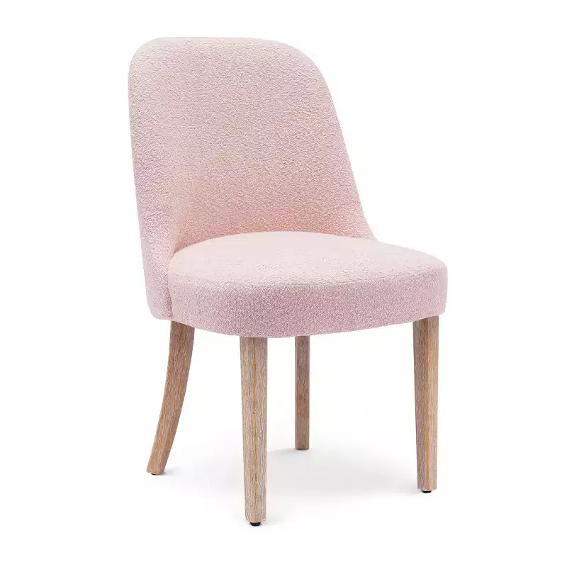 Mid-Century Modern Boucle Upholstered Dining Chair, Set of 6, Water-Resistant Fabric