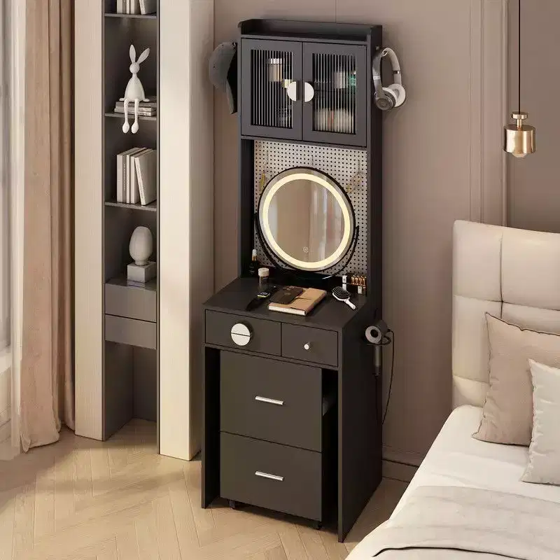 Karl Home Makeup Vanity Set with LED Lights and Power Outlets