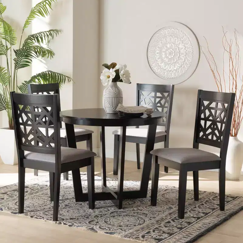 Baxton Studio Jamie Moden Wood 5-Piece Dining Set