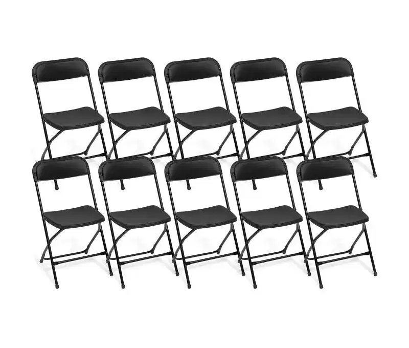 SUGIFT Folding Chairs 10 Pack Plastic Folding Chair for Outdoor Indoor Use 350lb Weight Capacity