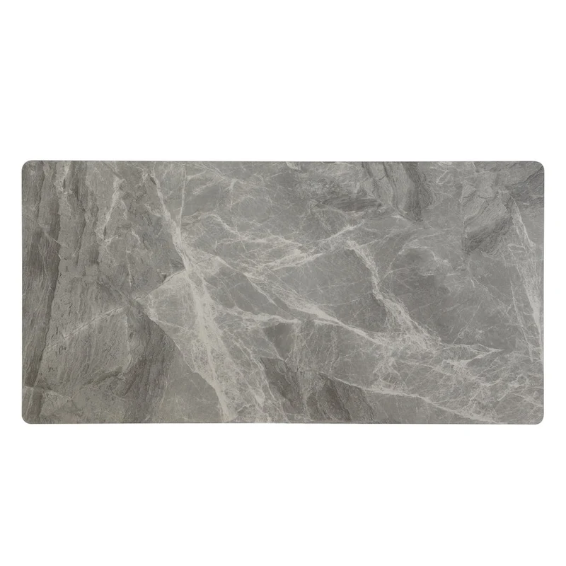 Sintered Stone Dining Table, 63 Modern Gray Rectangular Kitchen Dinner Table