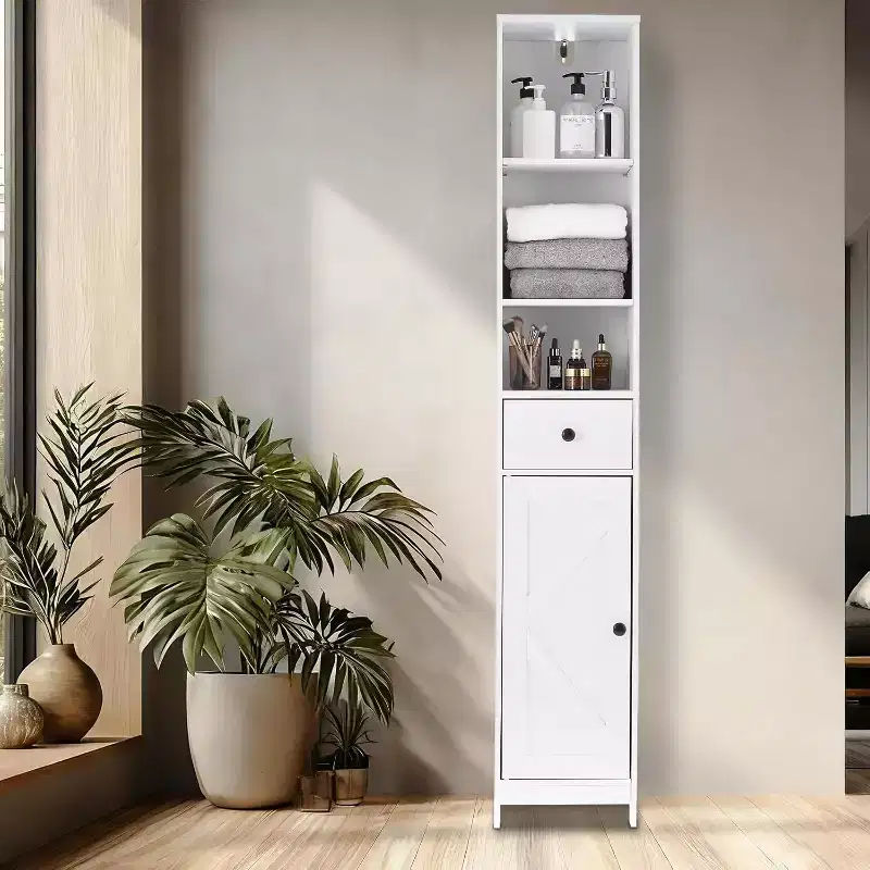 MDF Tall Narrow Storage Cabinet 66.9''H x 11.8''W x 11.8''D